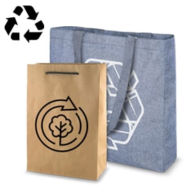 Sac en papier recyclé et sac en PP recyclé personnalisés