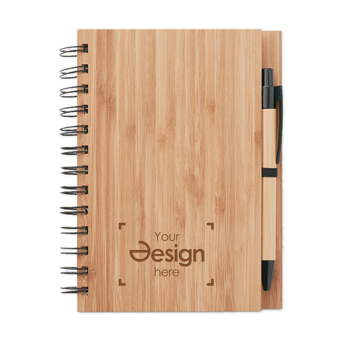 Cahier à anneaux | Bambou | A5 | Avec stylo