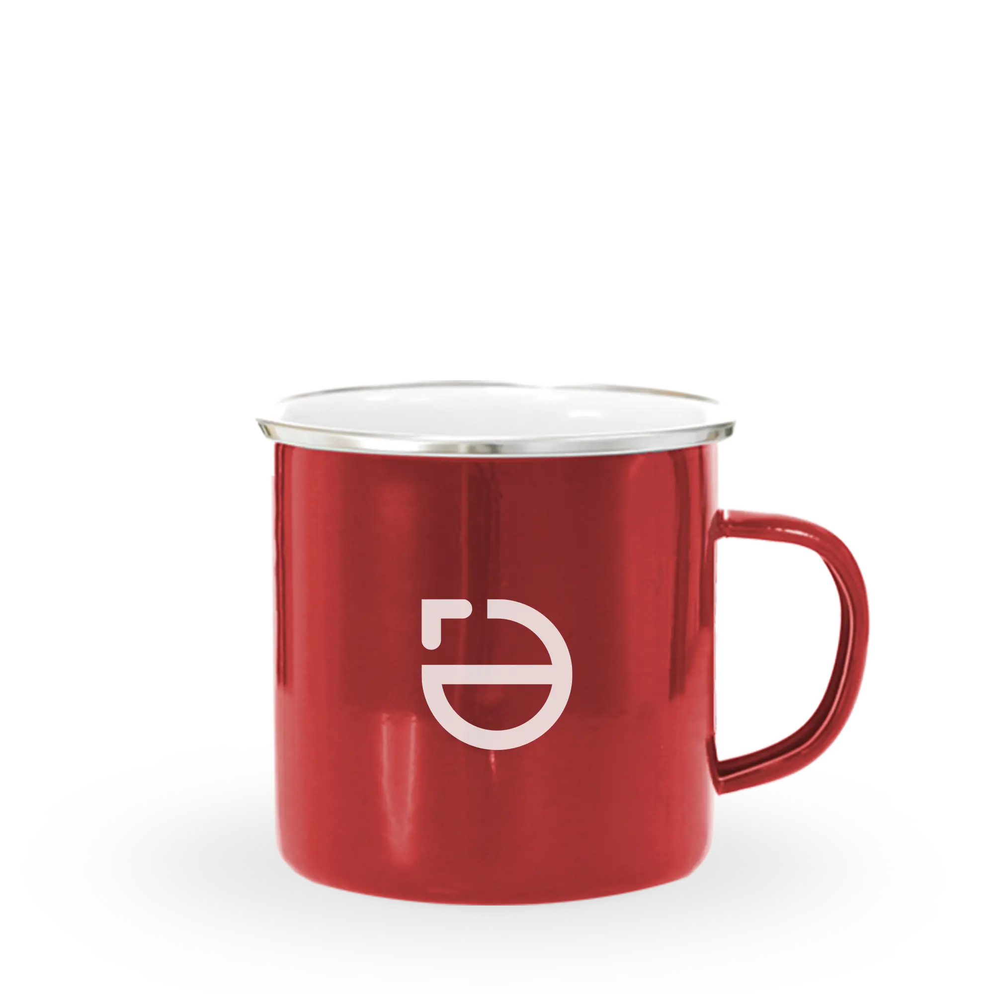 Mug émaillé - 380 ml | Inox | Bordure en acier inoxydable de luxe