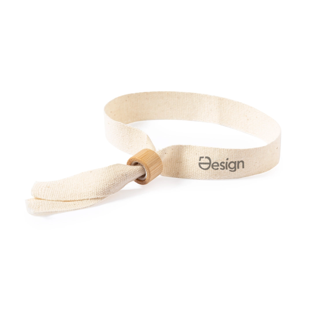 Bracelet - Coton | Fermeture en bambou | Usage unique | Impression 1 couleur
