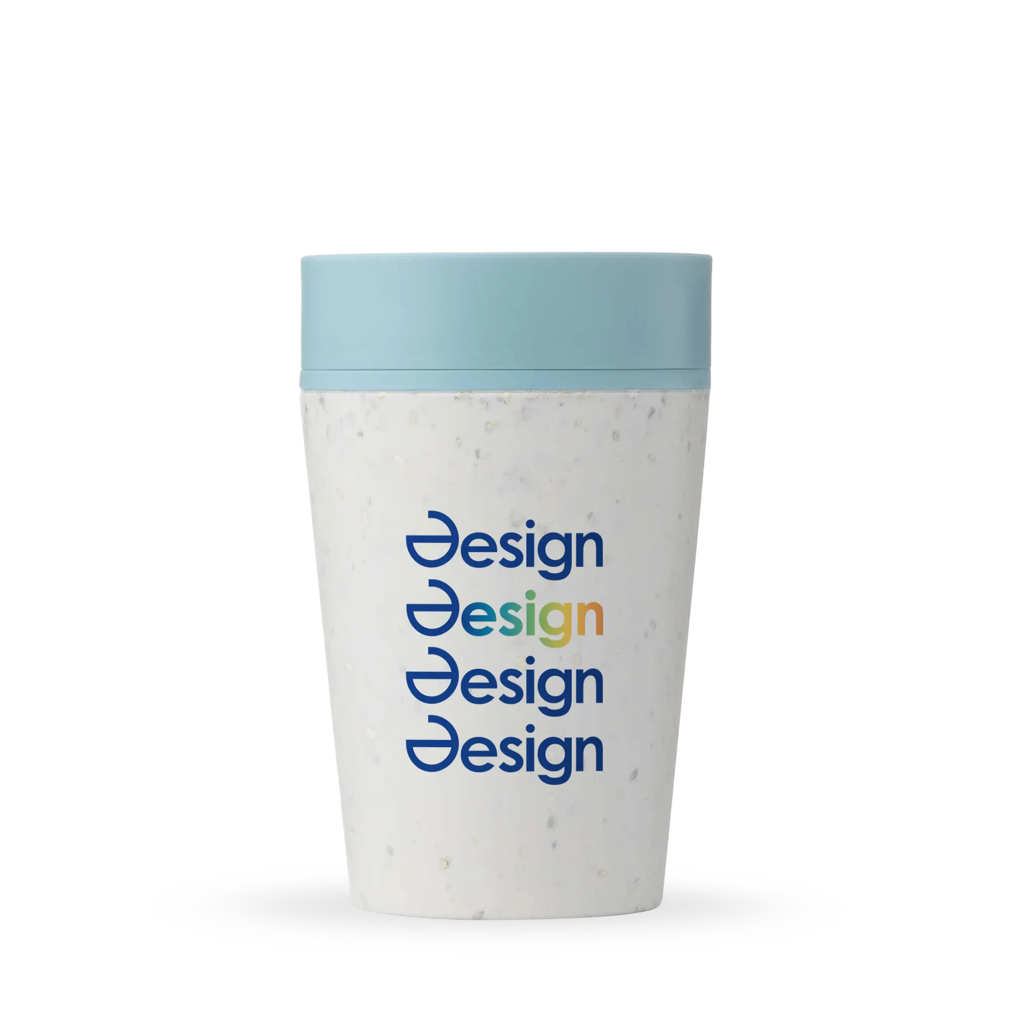 Mug Circular&Co® Blanc - 227 ml | Recyclé | Blanc avec couvercle coloré