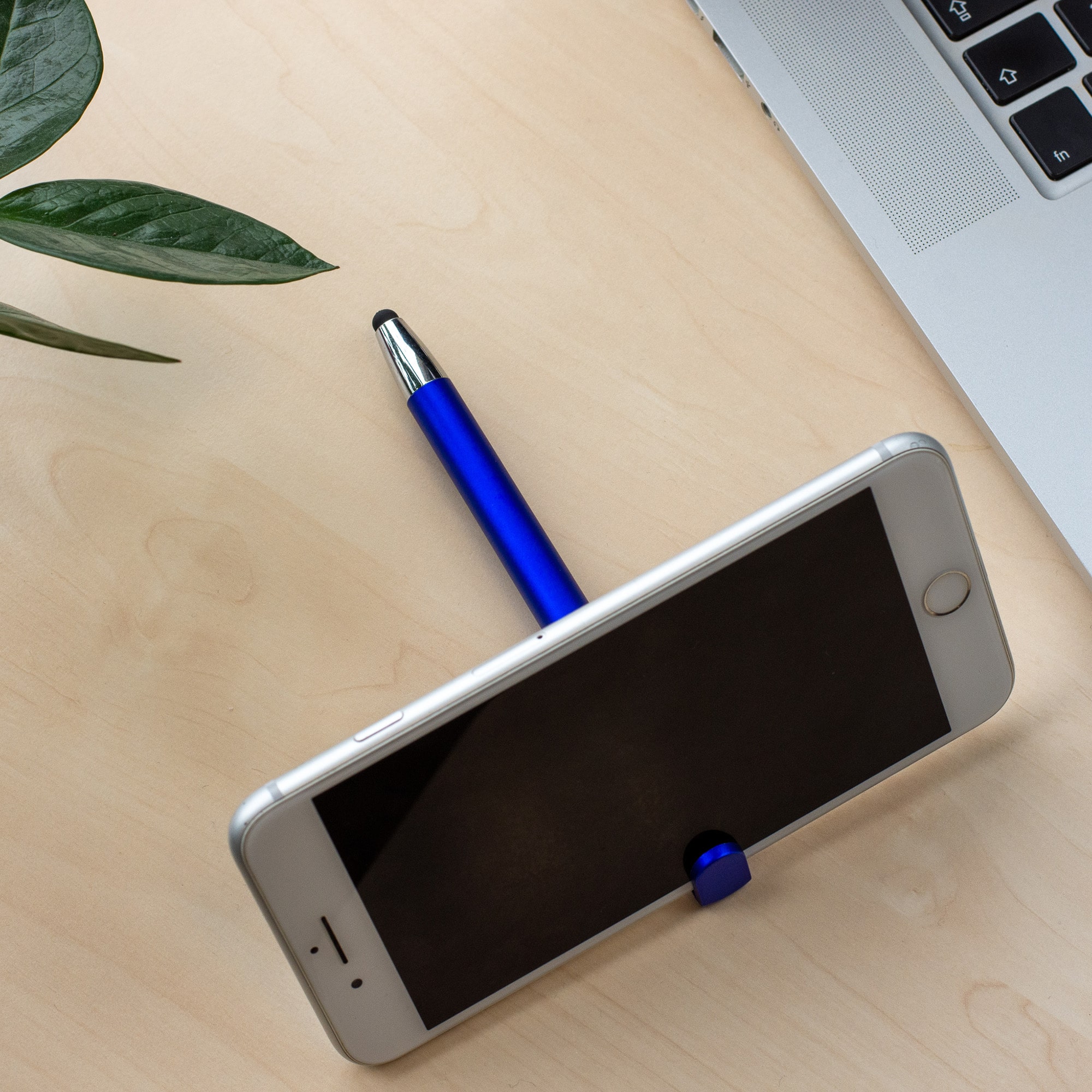 Stylo stylet | Multifonctionnel | Avec support téléphone | Impression jusqu'à 4 couleurs