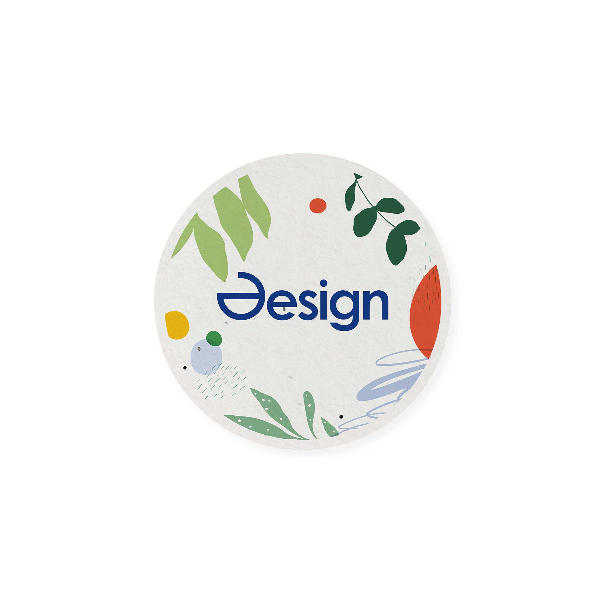 Sous-verres en papier ensemencé – Rond | 200 g/m² | Qualité premium | Quadrichomie