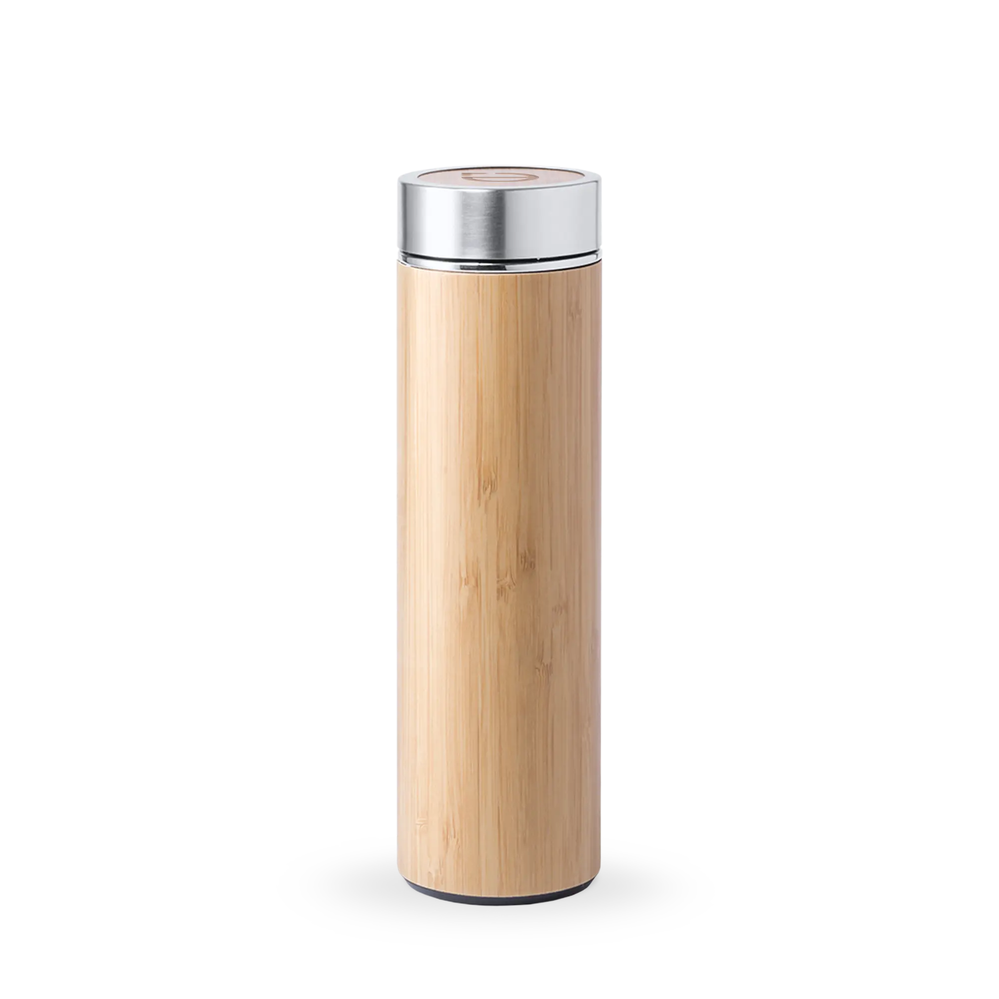 Bouteille d'eau - 500 ml | Bambou & acier inoxydable | Gravure sur le capuchon