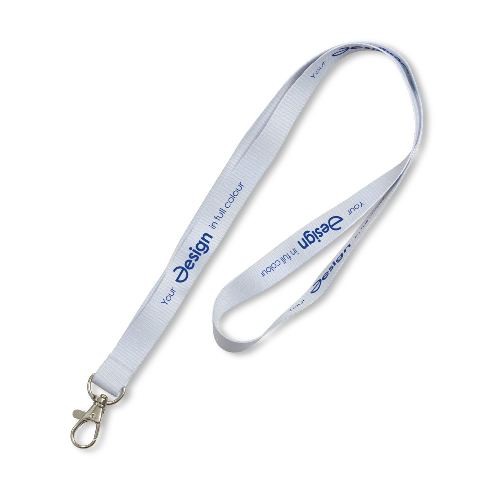 Tour de cou - 15 mm | Polyester | Mousqueton argenté