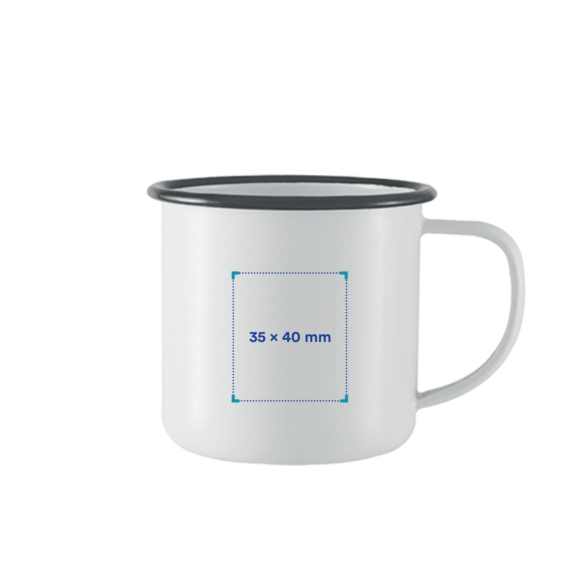 Mug en émail - 350 ml | Design vintage