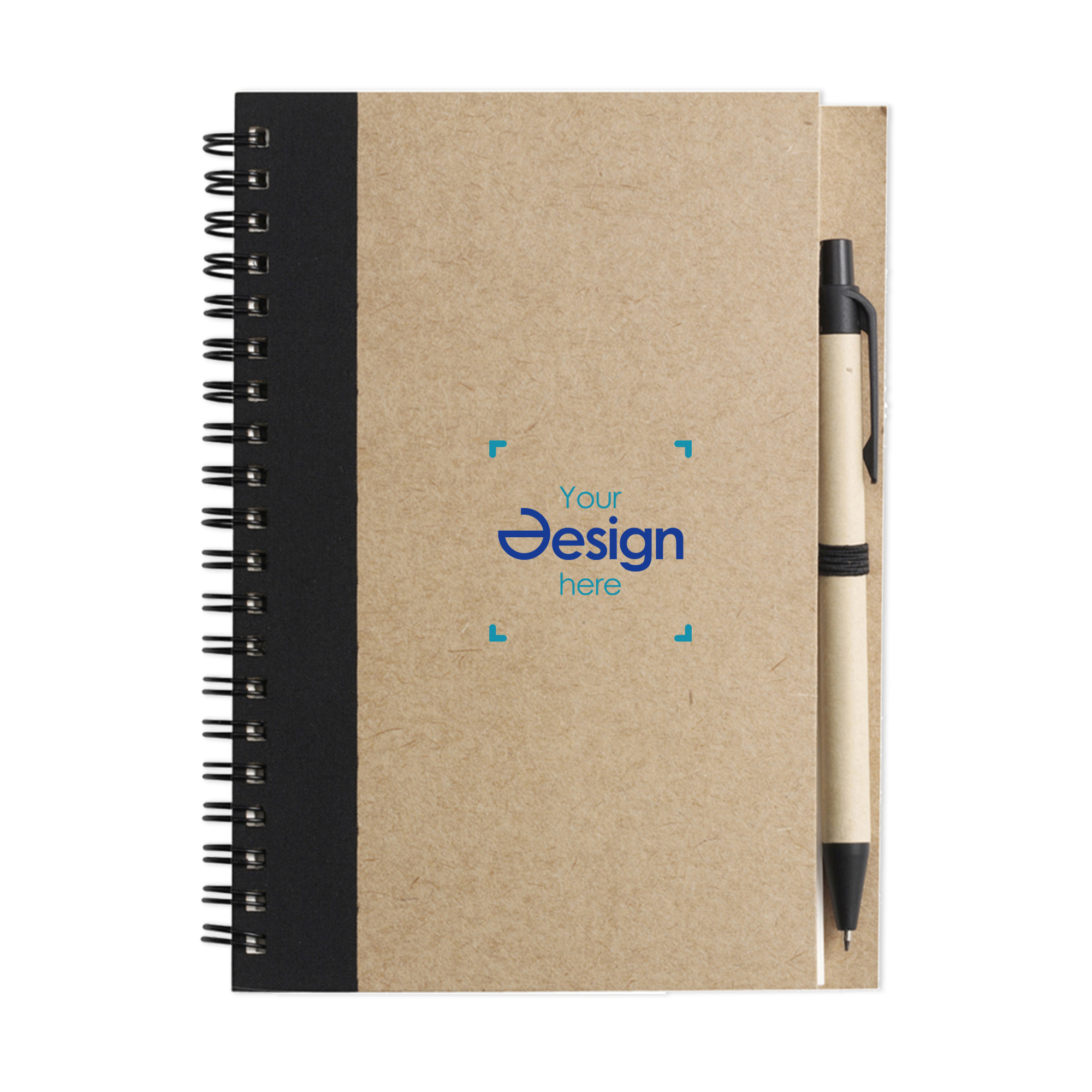 Carnet eco - A6 | 120 feuilles | Papier recyclé | Avec stylo à bille