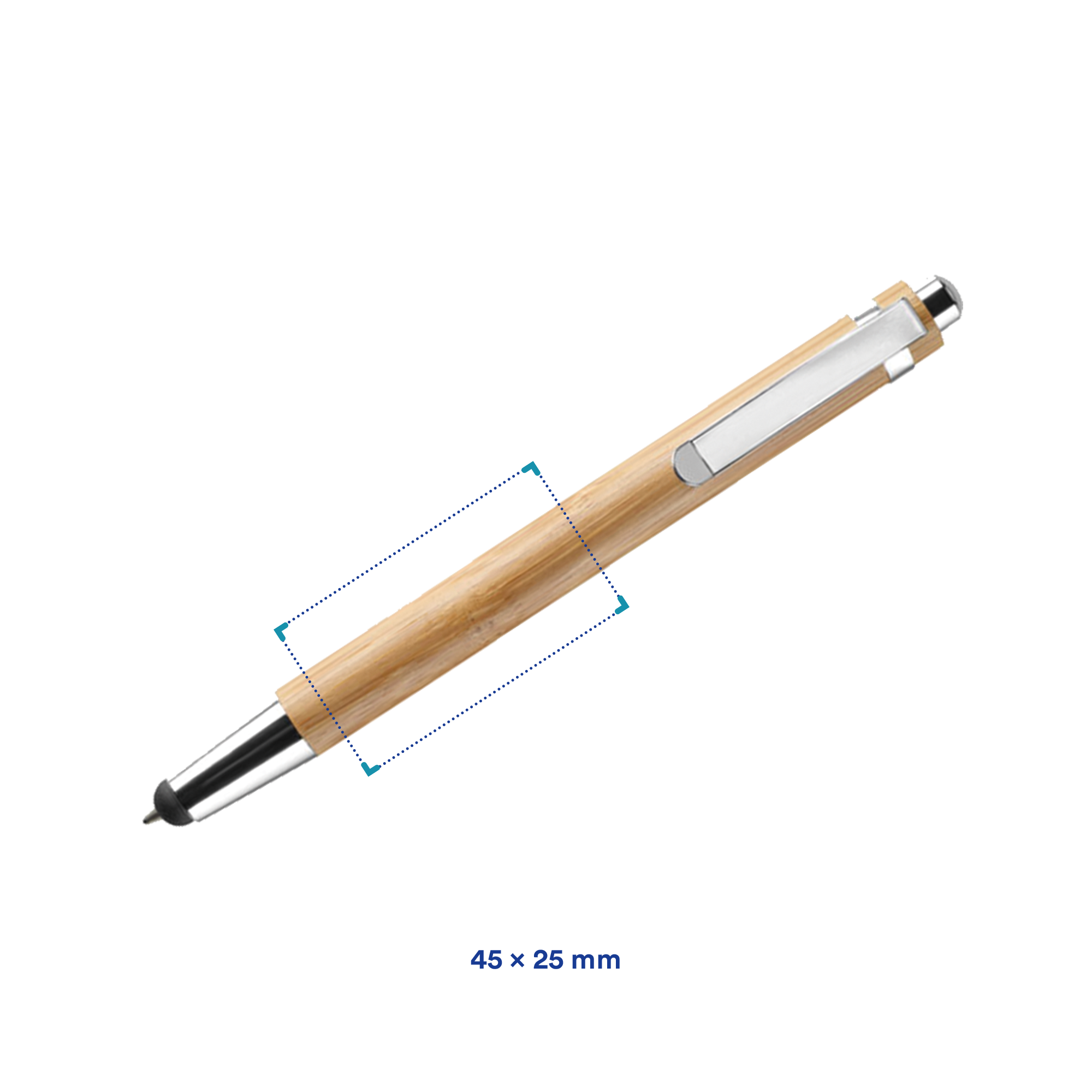Stylet | Bambou | Boîtier ABS | Clip métallique