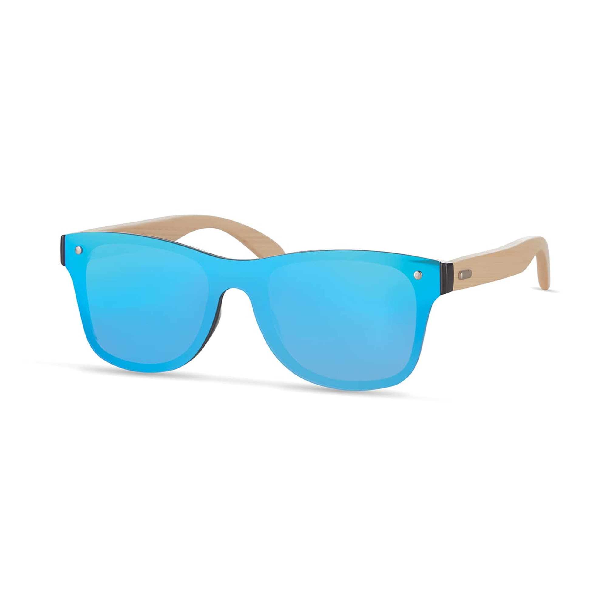 Lunettes de soleil éco | UV400 | Verres miroir colorés | Monture en bambou