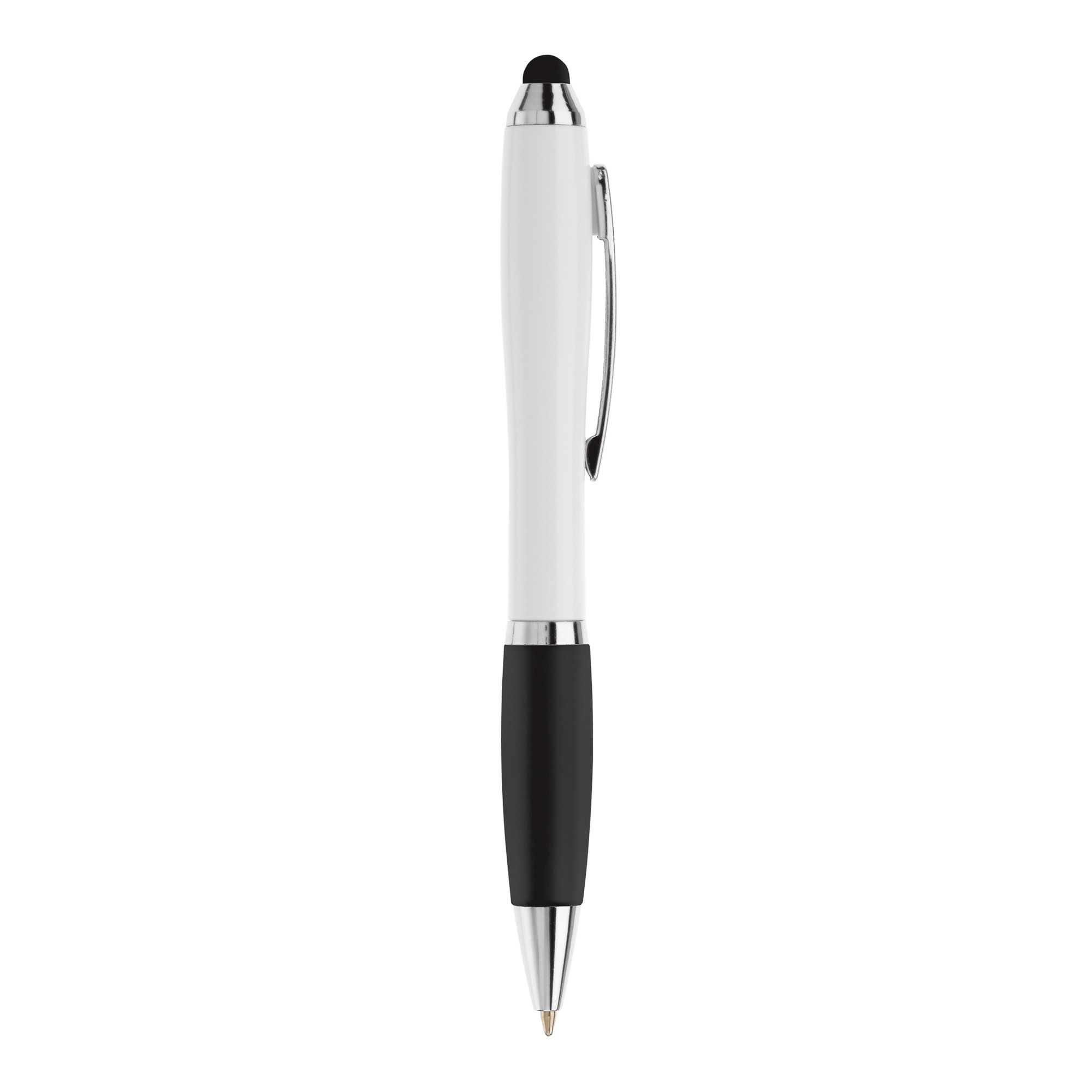 Touchpen – Quadrichromie | Avec grip en caoutchouc | Mécanisme rotatif