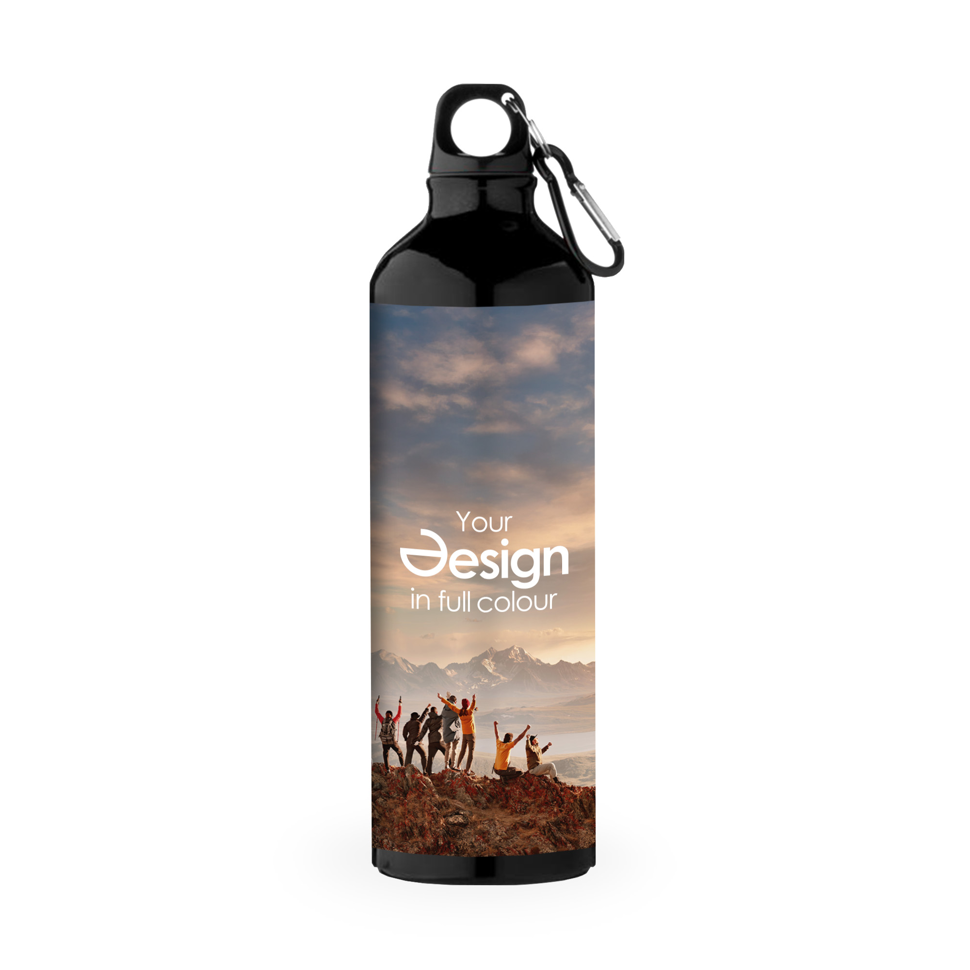 Gourde sportive - 770 ml | Aluminium | Avec mousqueton