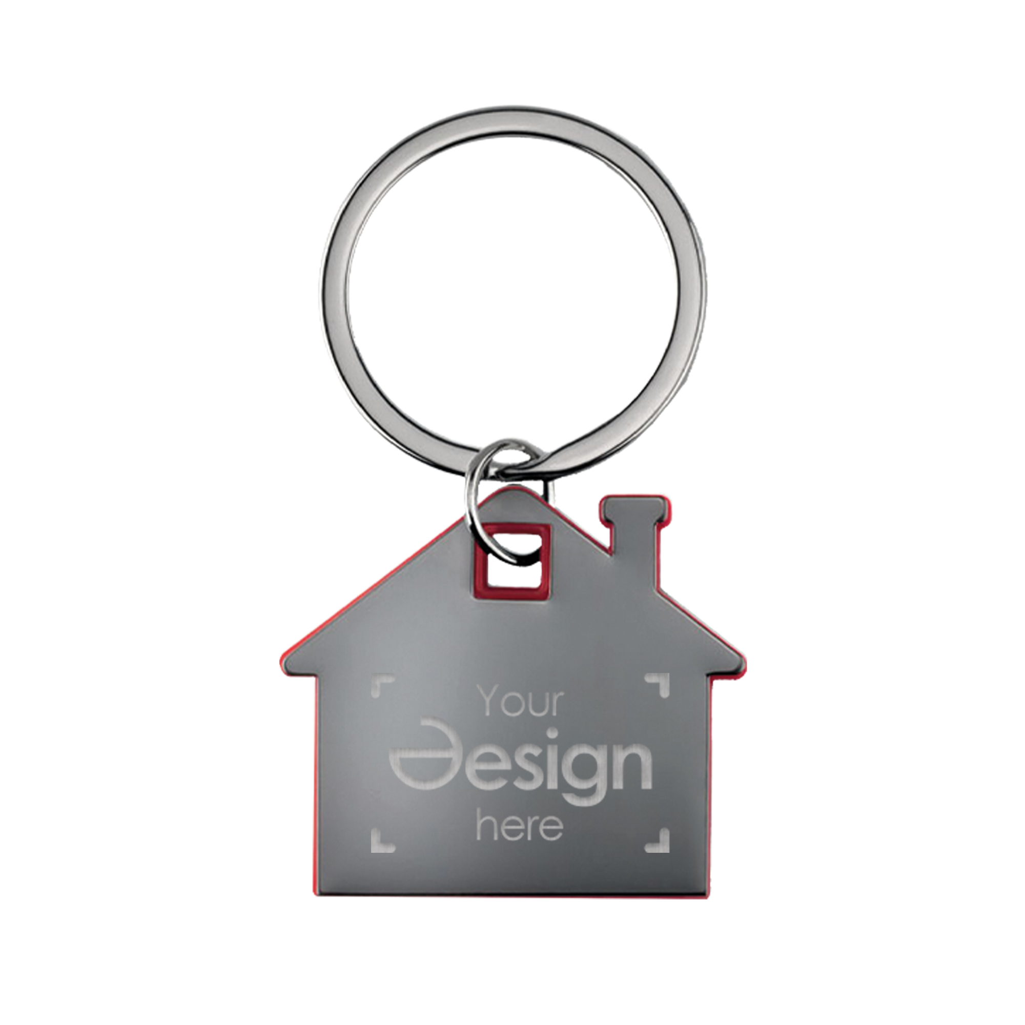 Porte-clés | Acier inoxydable | ABS | En forme de maison