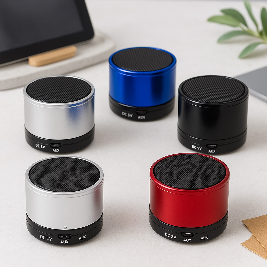 Enceinte Bluetooth – 300 mAh | Aluminium recyclé | MP3 & Radio | Appels mains libres