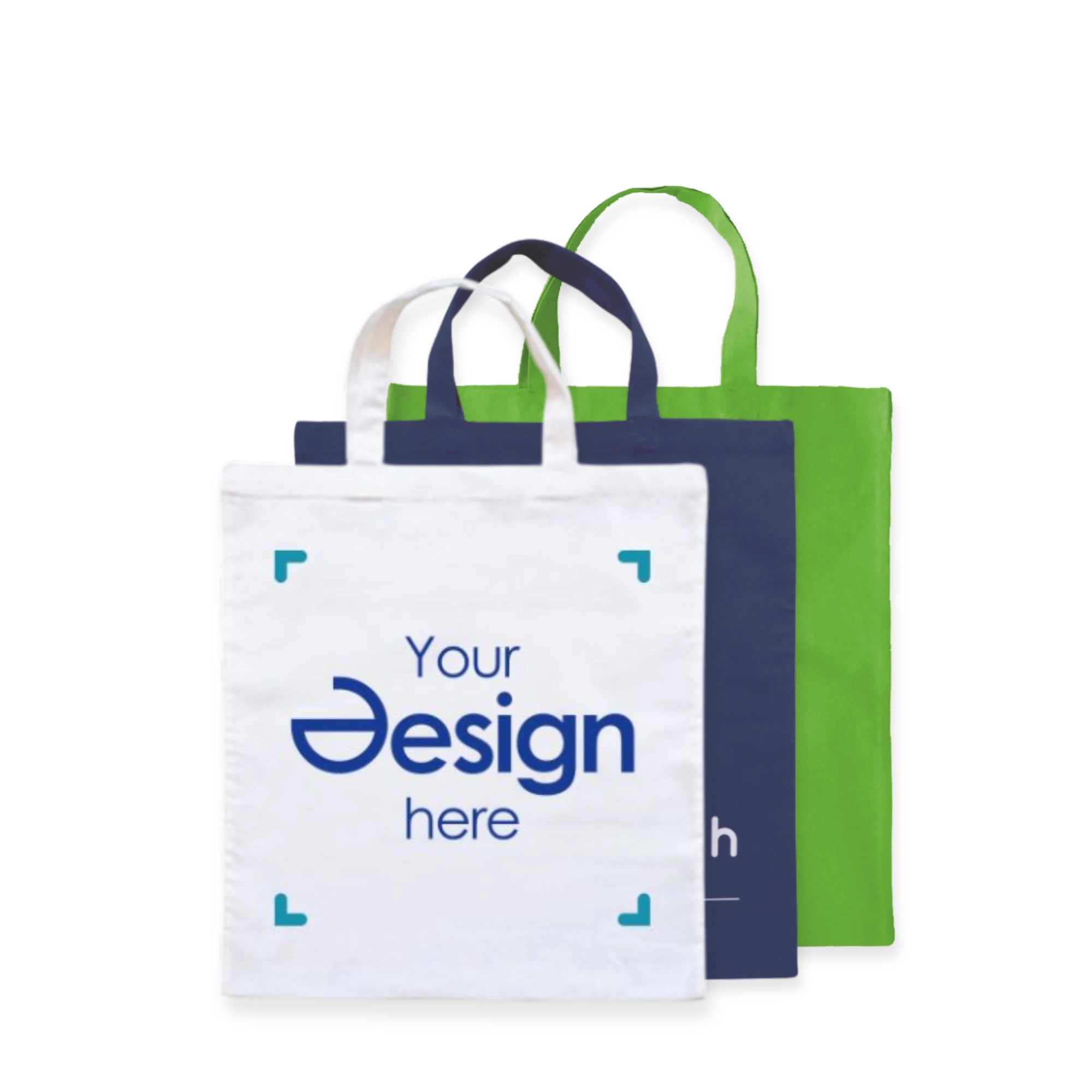 Sac en coton - Coloré | Anses courtes | 140 gr/m2 | Impression jusqu'à 4 couleurs