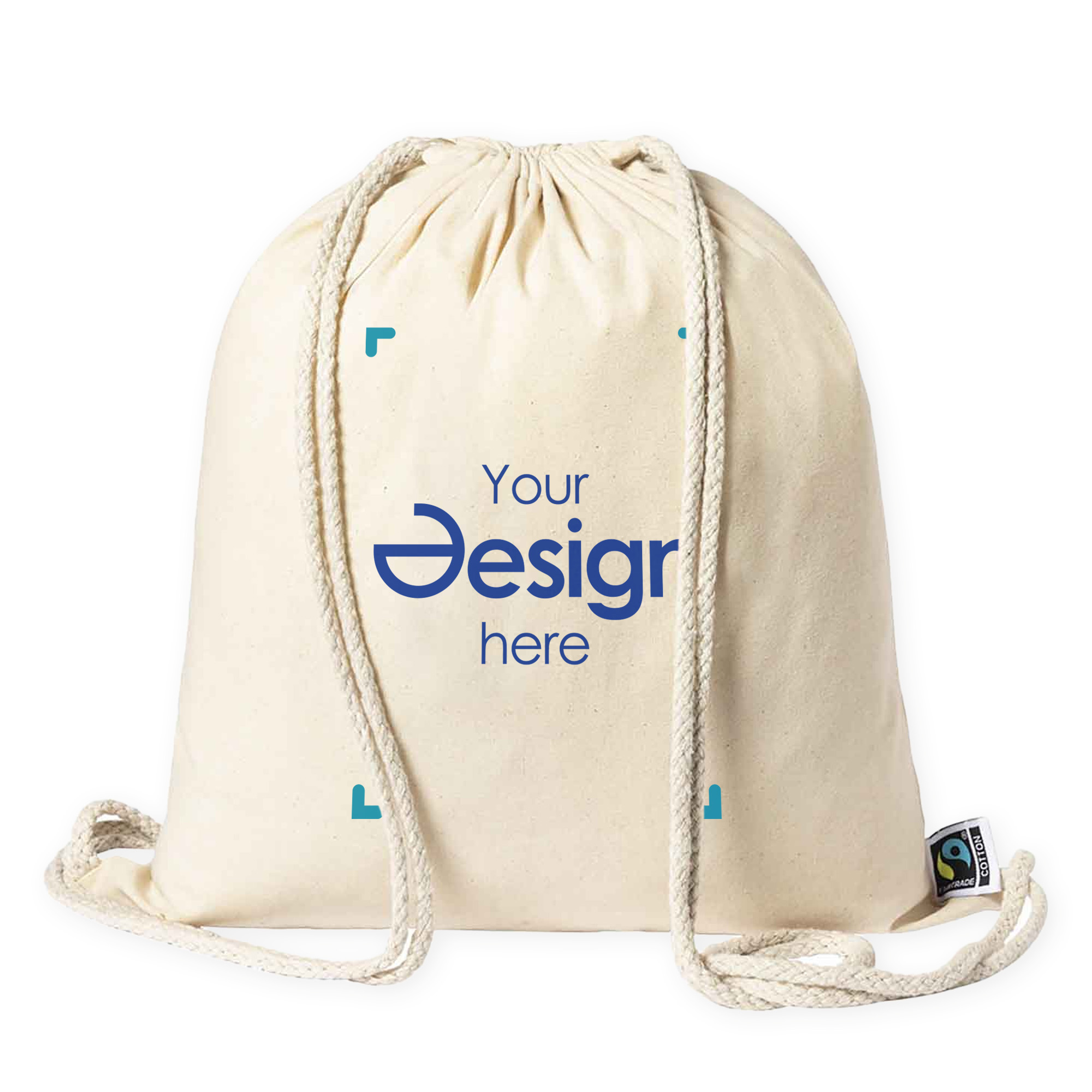 Sac à dos en coton | Fairtrade | 180 gr/m2 | 38 x 42 cm
