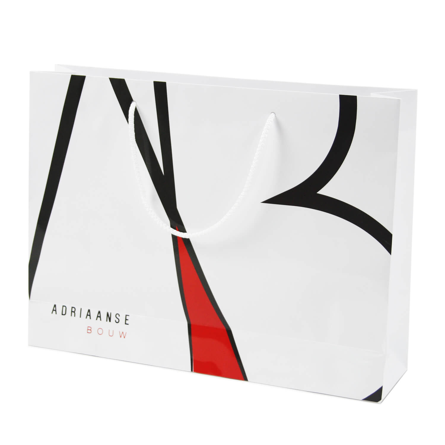 Sac à provisions en papier brillant | A3 | Impression intégrale | Certifié PEFC