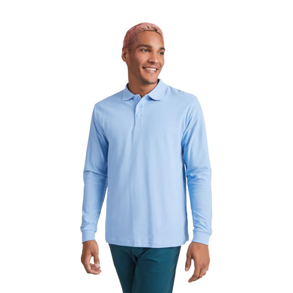 Polo à manches longues Roly | Hommes | 180 g/m² coton