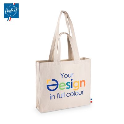 Sac en coton Goodjour - 220 gr/m2 | Fabriqué en France | Double anses | Avec soufflet