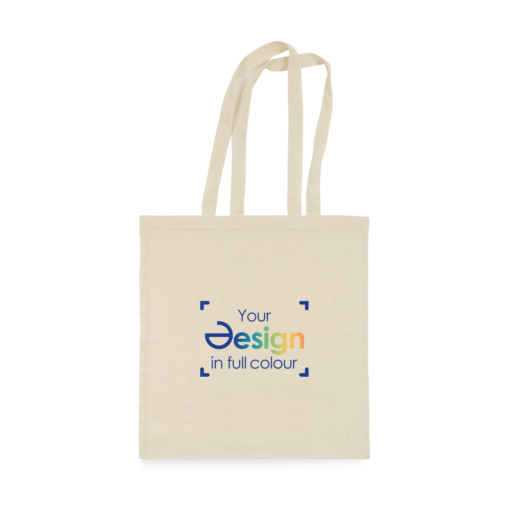 Sac en coton biologique | 180 gr/m2 | Anses longues | Quadrichromie