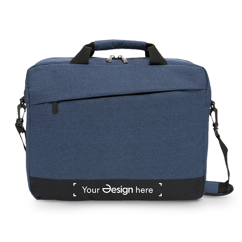 Sacoche pour ordinateur portable 15.6" | Fermeture éclair diagonale | Polyester | Jusqu'à 4 couleurs d'impression