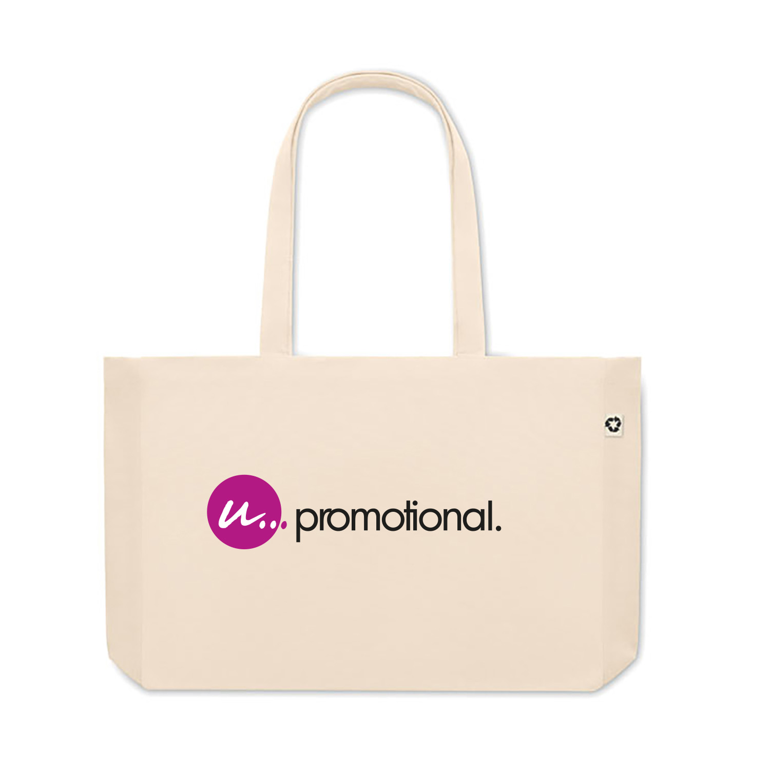 Sac en toile recyclée | 280 g/m² | Beige | Jusqu'à 4 couleurs d'impression