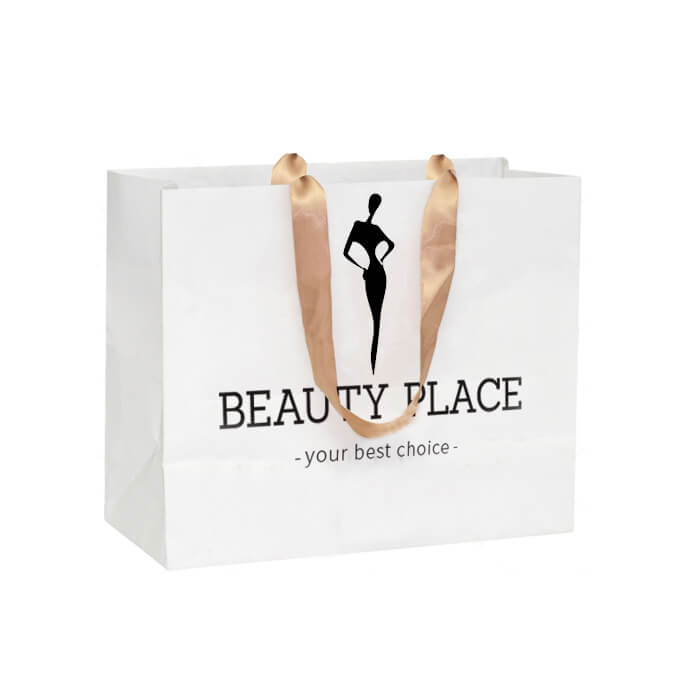 Sac en papier brillant - A3 | Cordons en satin | Certifié PEFC