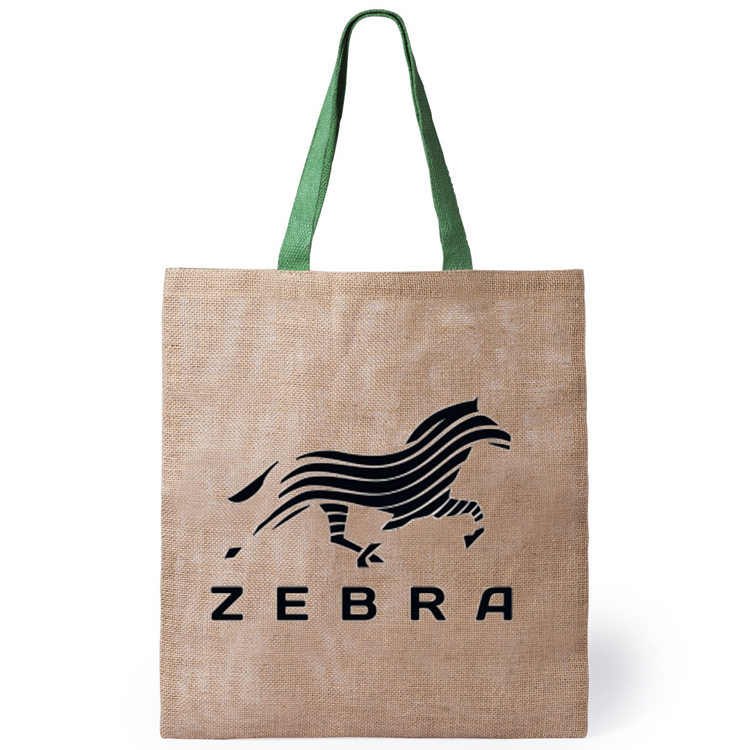 Sac en jute | 240 gr/m2 | 42 x 38 cm | Poignées colorées