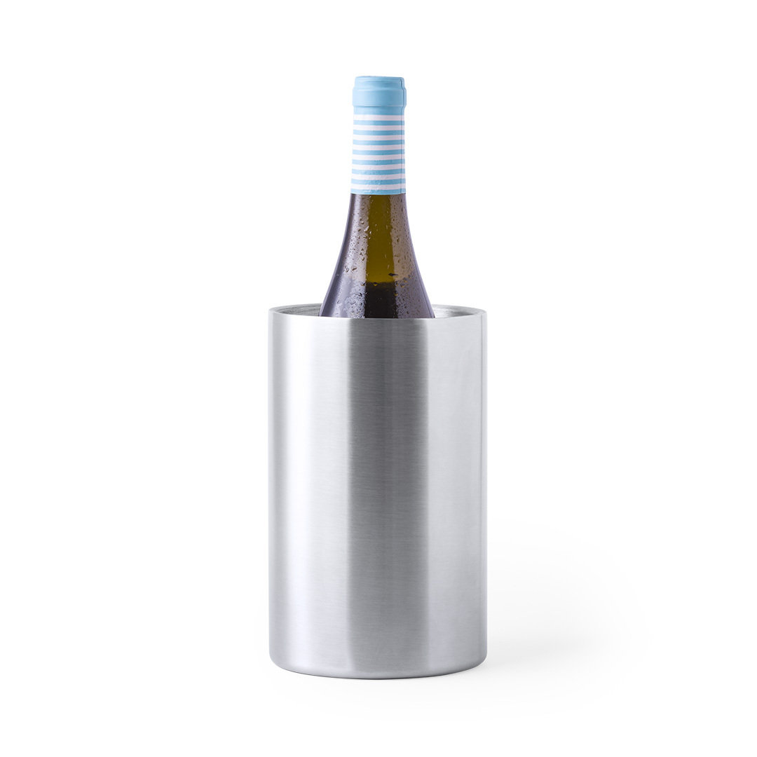 Rafraîchisseur à vin | Acier inoxydable mat | Double paroi | Dans une boîte cadeau