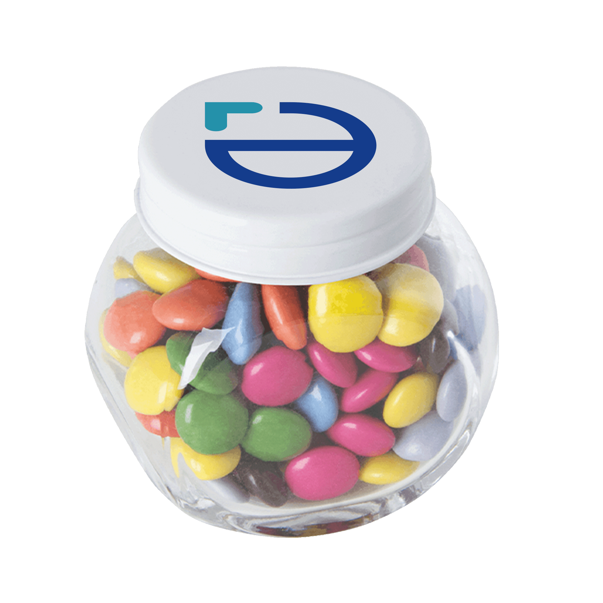 Petit pot à bonbons | Choco Carletties | 30 grammes | Impression sur le couvercle