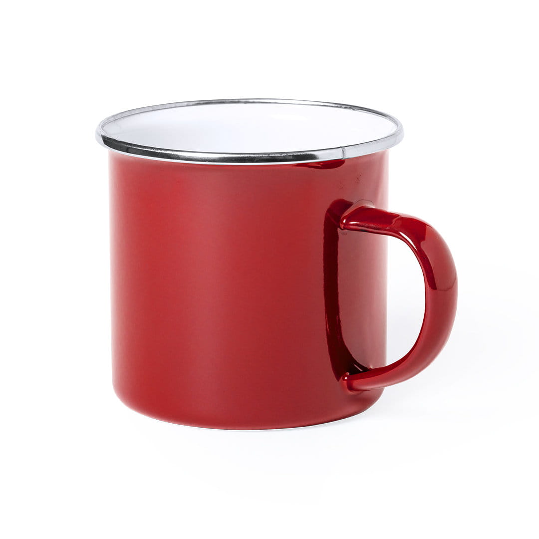Mug émaillé - 380 ml | Inox | Bordure en acier inoxydable de luxe