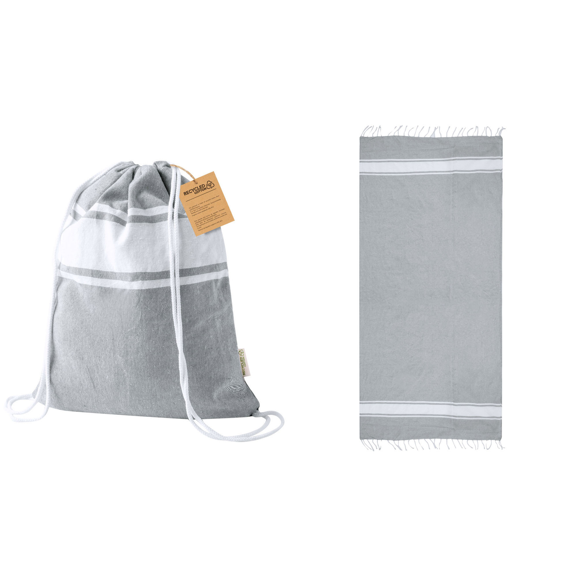 Serviette de plage - 180 x 90 cm | Coton recyclé | 170 g/m²