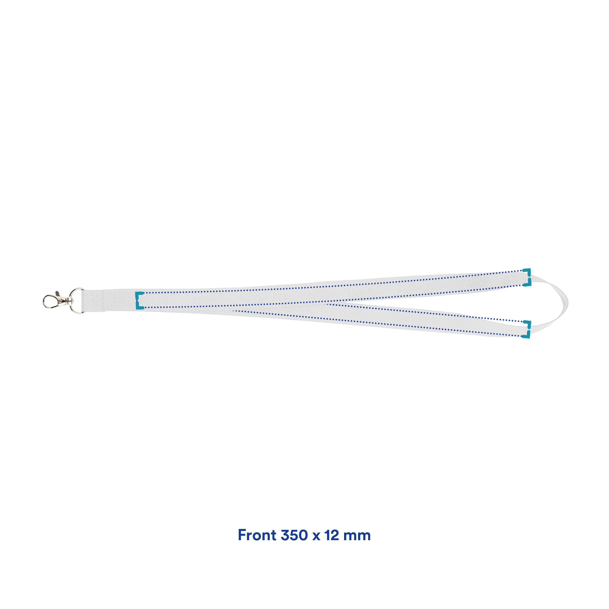 Tour de cou - 15 mm | Polyester | Mousqueton argenté