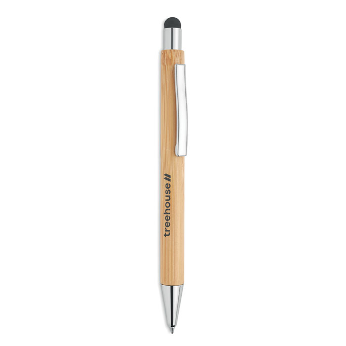 Stylo à bille | Bambou | Stylo tactile | Encre bleue