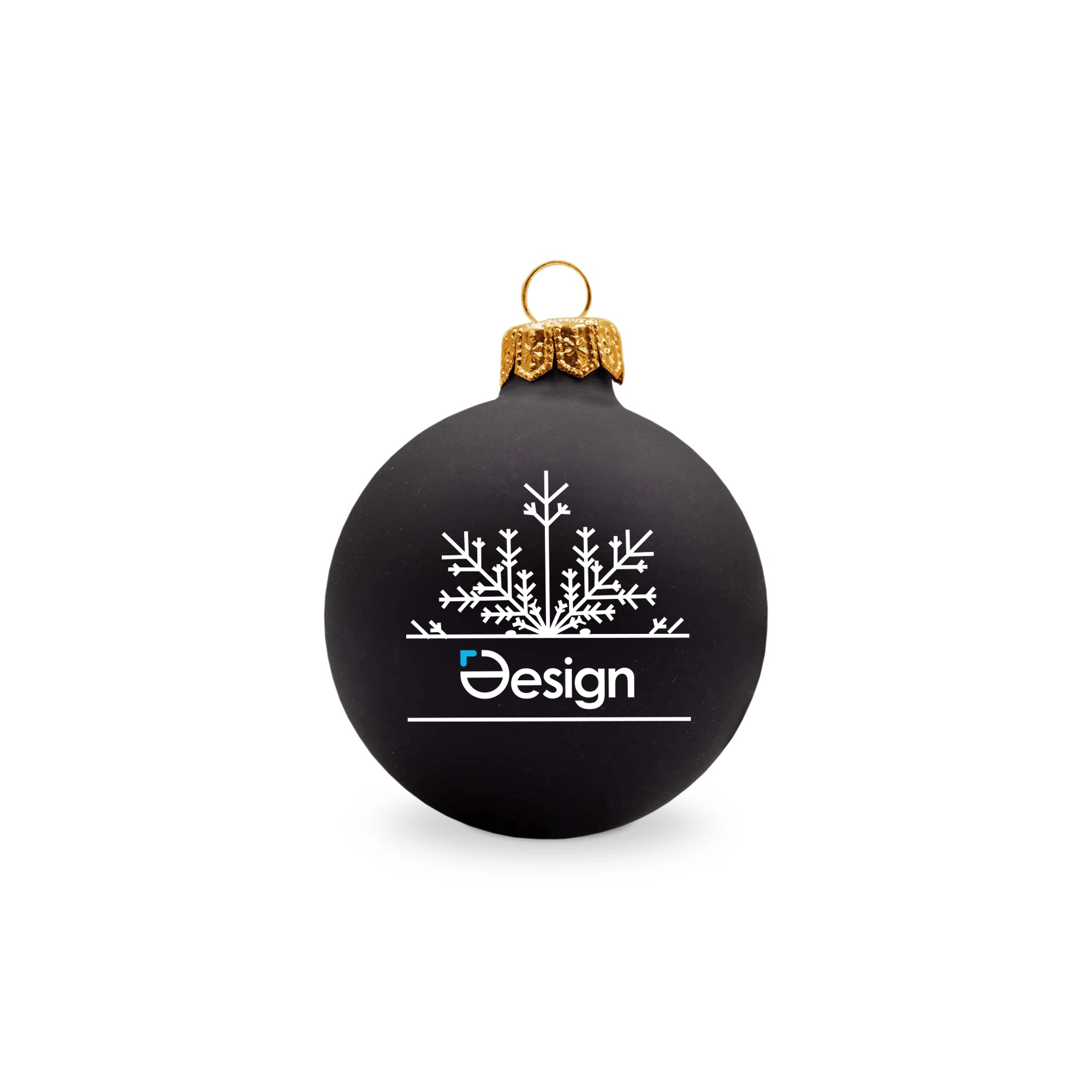 Boule de Noël colorée - Suspension dorée | Mat | 66mm