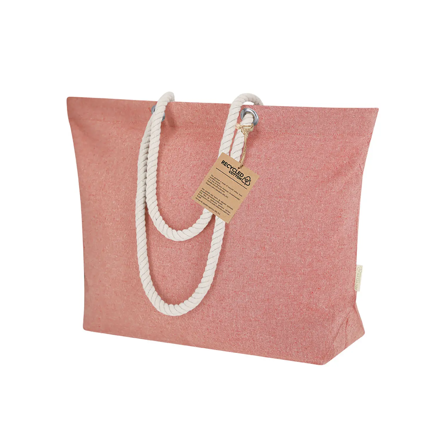 Sac – Coton recyclé | 220 g/m² | Fond plissé | Poignées tressées