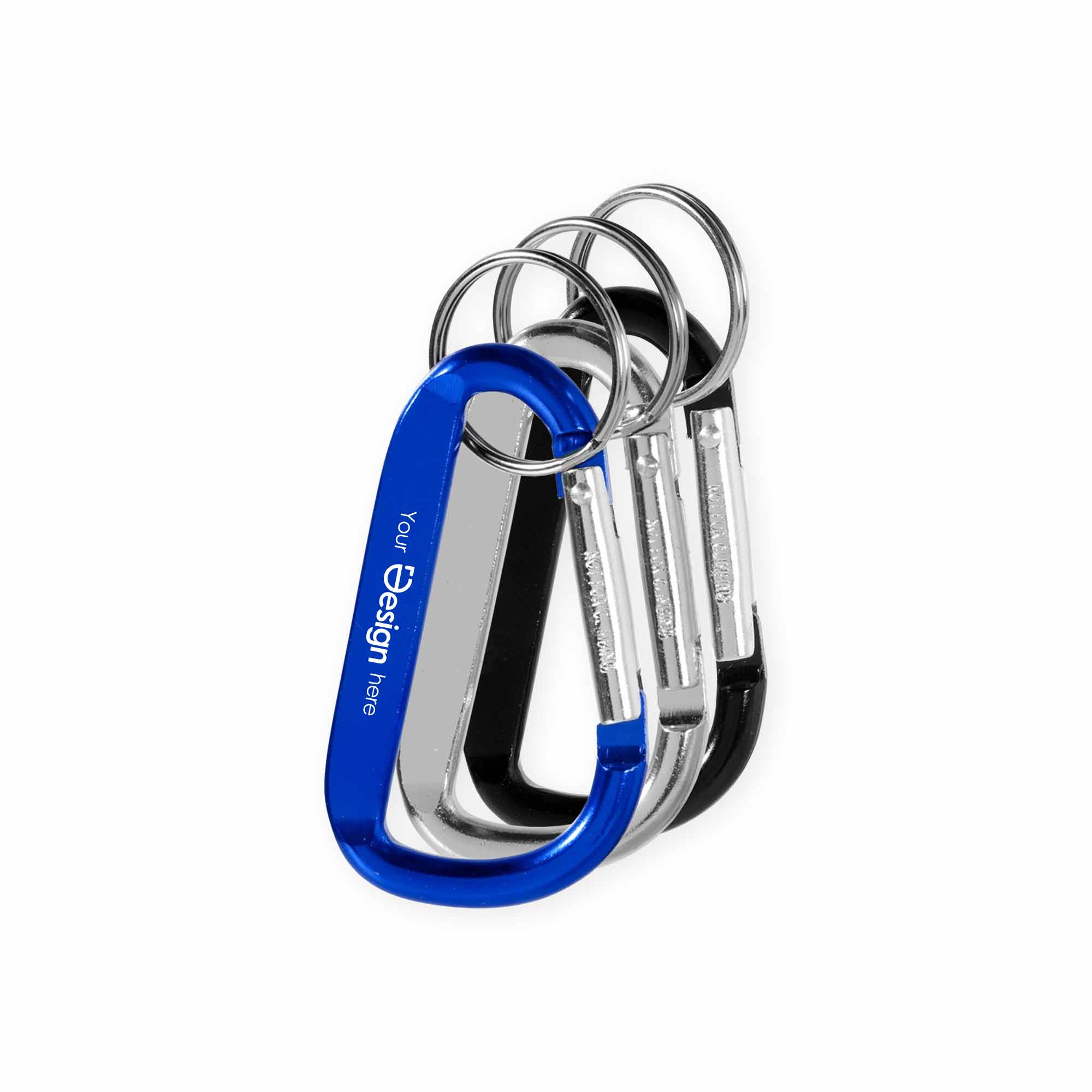 Porte-clés | Aluminium | Mousqueton | Impression jusqu'à 3 couleurs