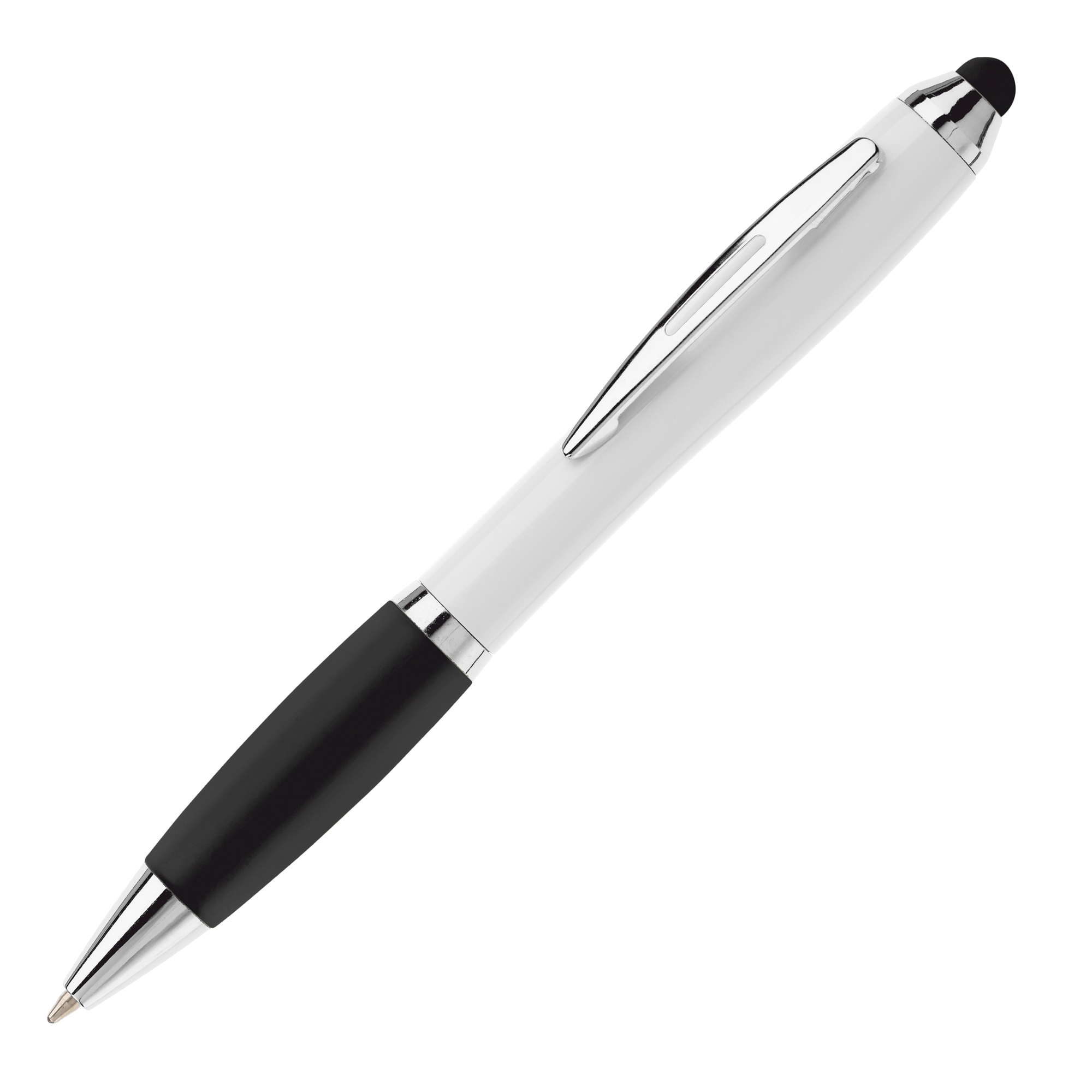Touchpen – Quadrichromie | Avec grip en caoutchouc | Mécanisme rotatif