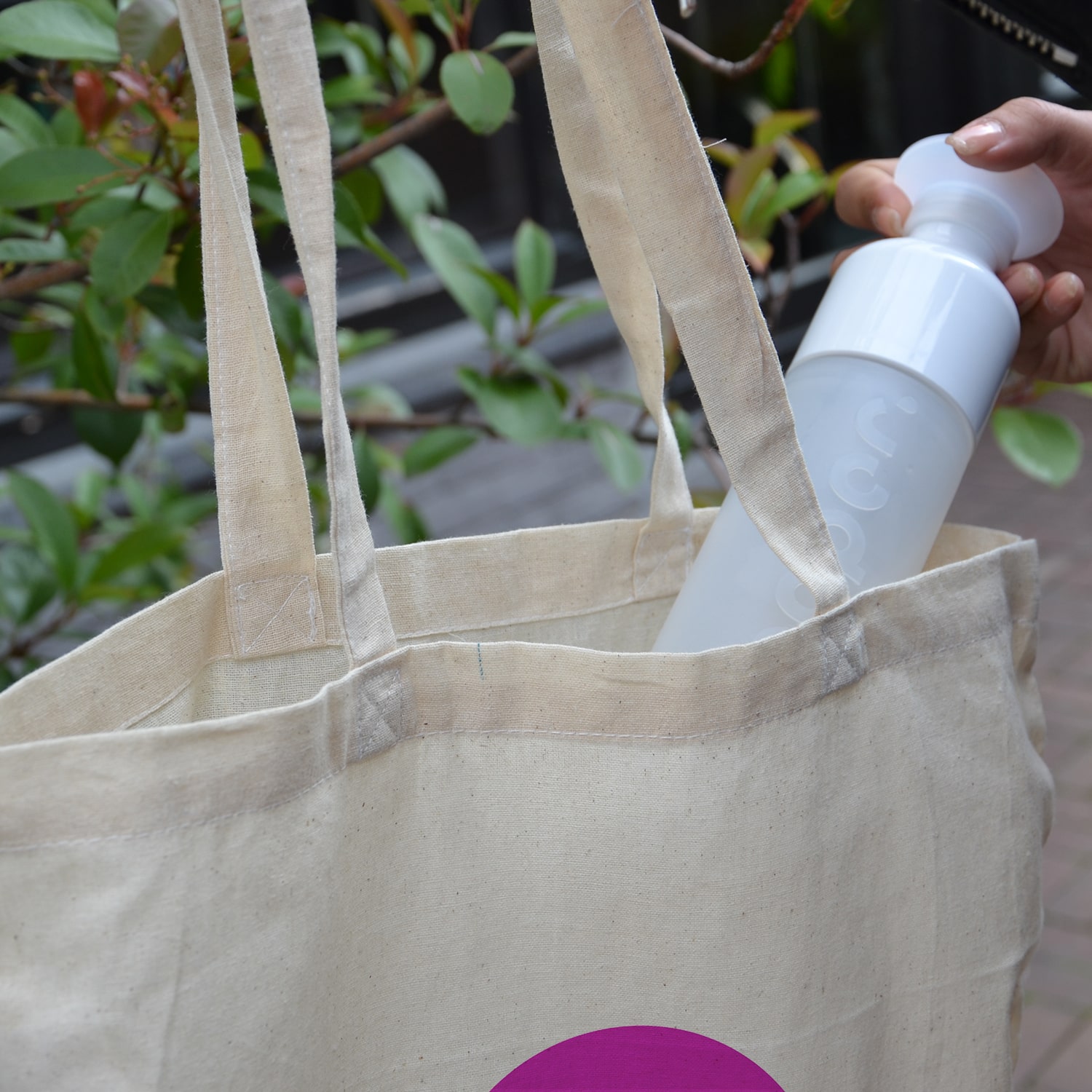Sac en coton - Beige | 125 g/m² | Grande zone d'impression