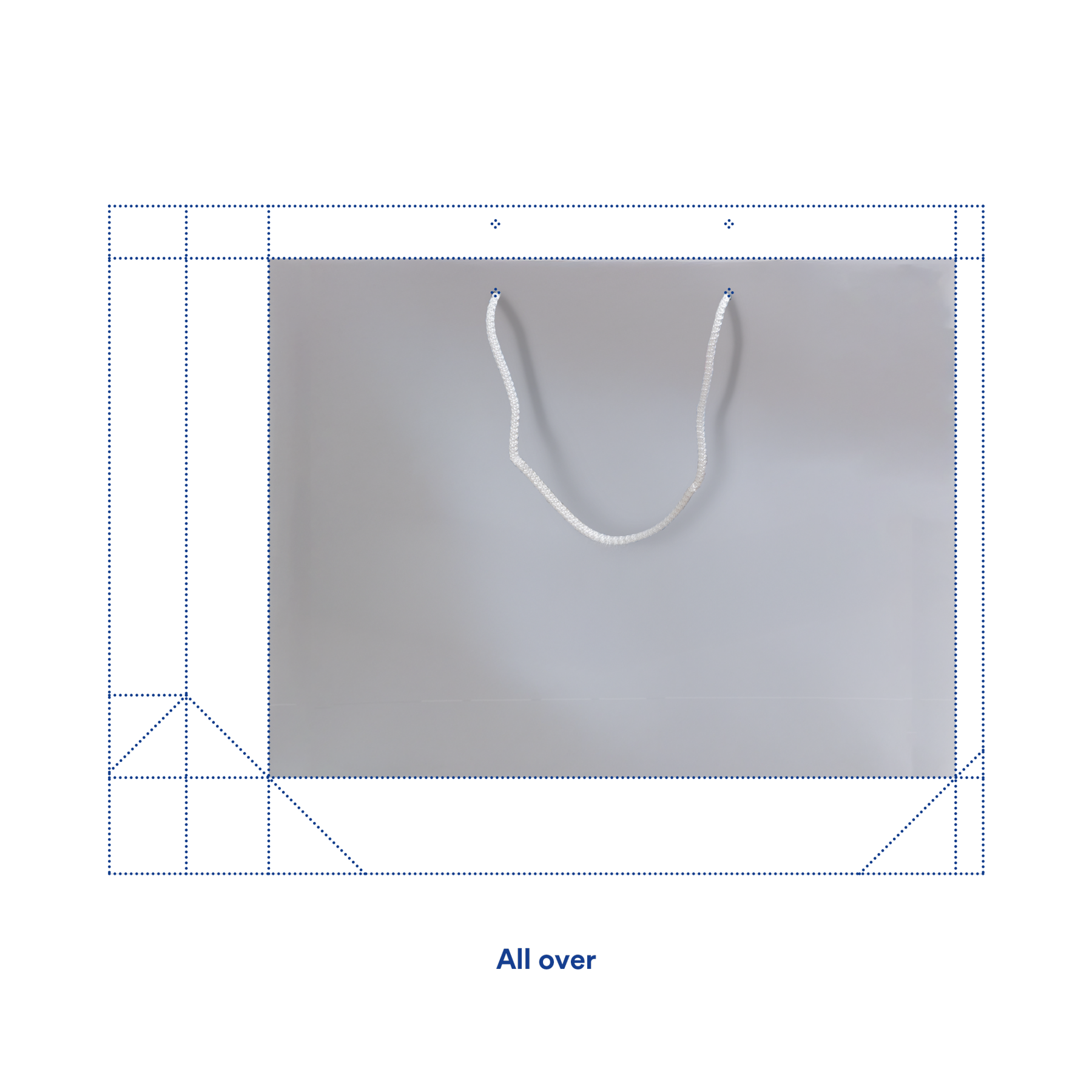 Sac à provisions en papier brillant | A3 | Impression intégrale | Certifié PEFC