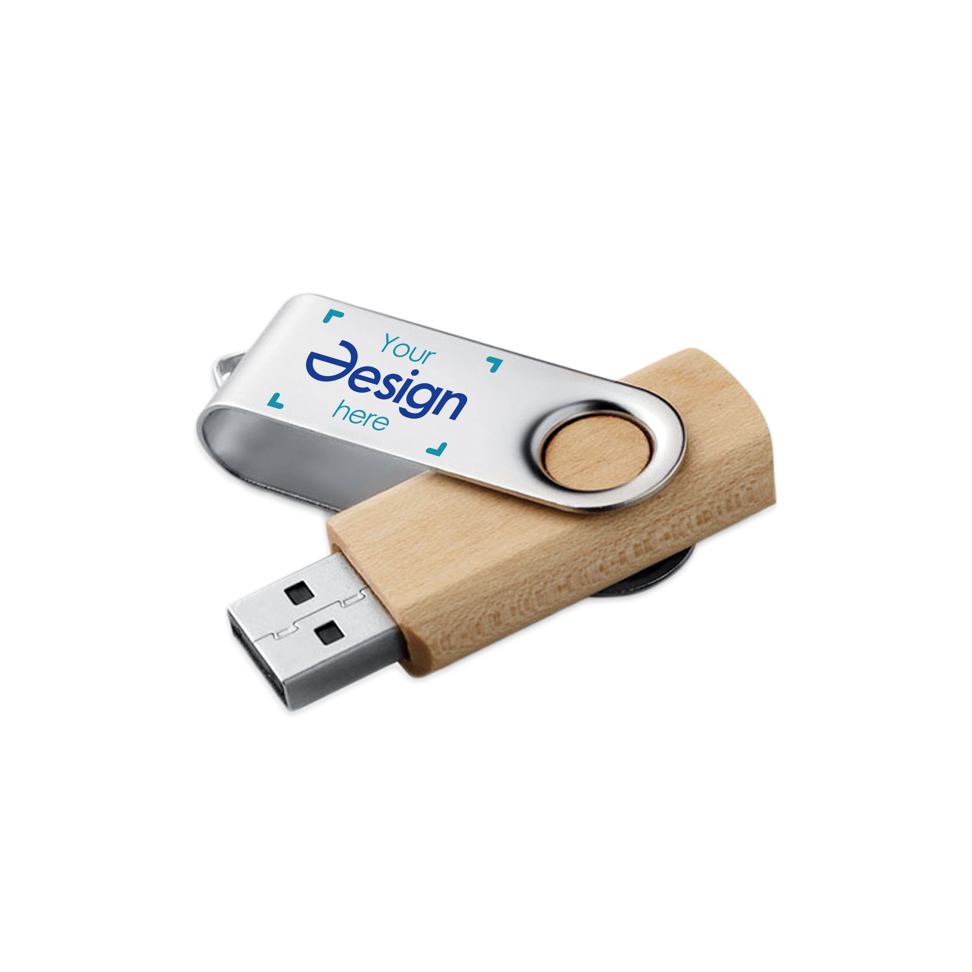 Clé USB en bois | 2-16 Go | Jusqu'à deux couleurs d'impression
