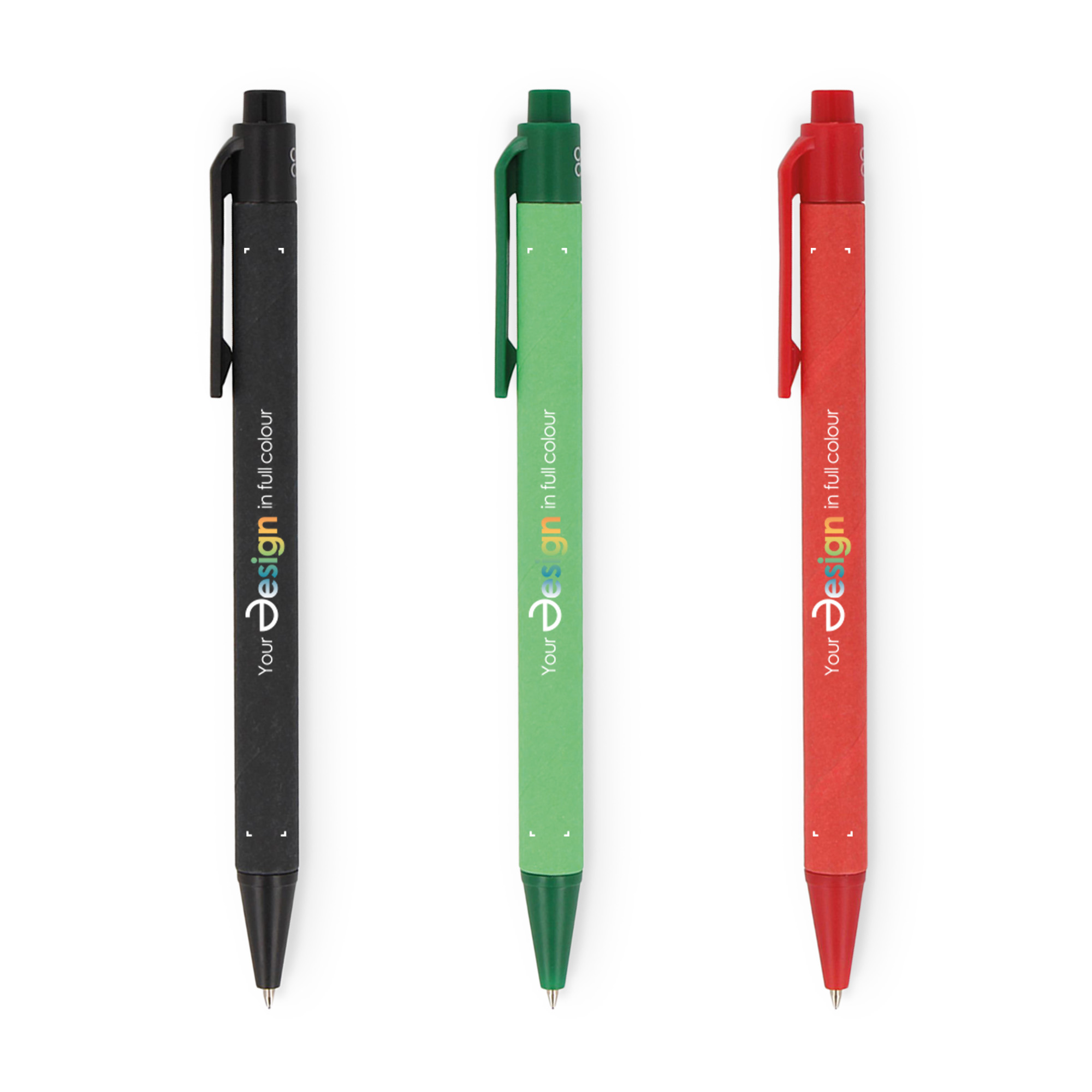Stylo – Papier recyclé & RPP | Encre bleue | Mécanisme à bouton-poussoir