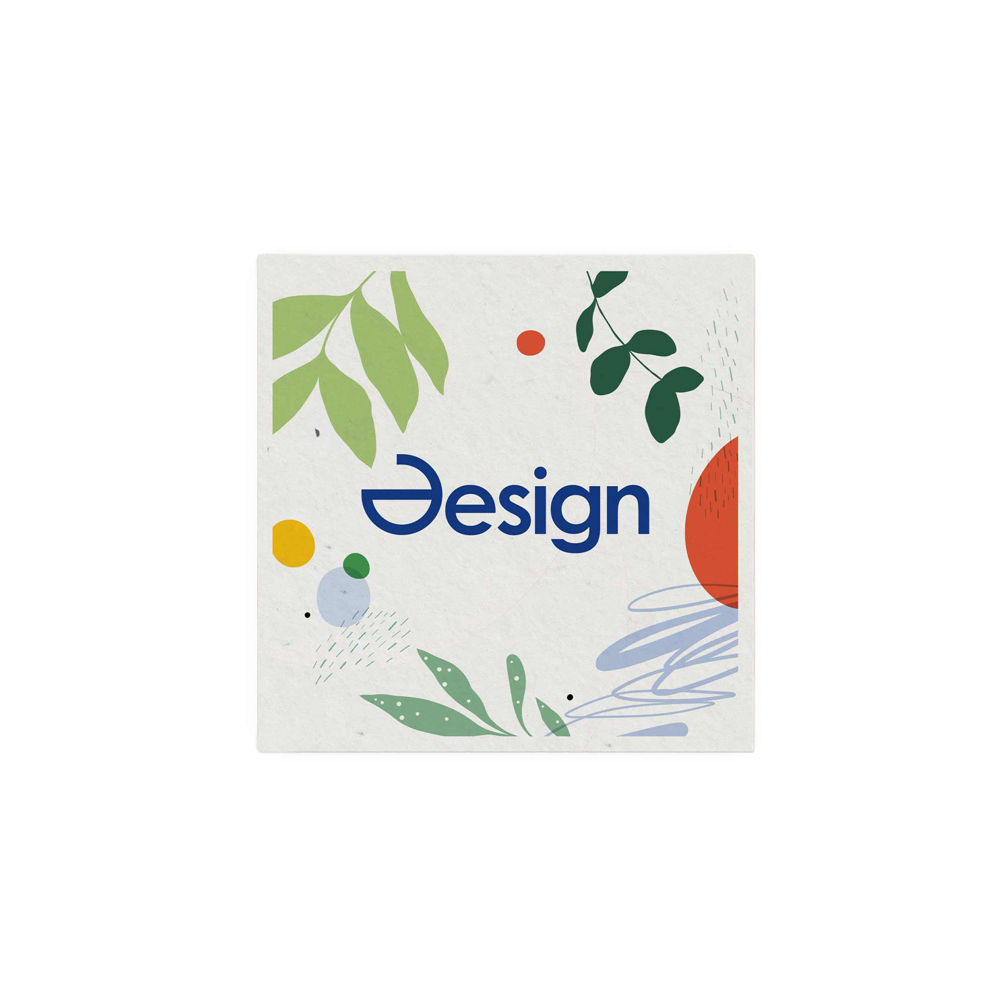 Sous-verres en papier ensemencé – Carré | 200 g/m² | Qualité premium | Quadrichomie