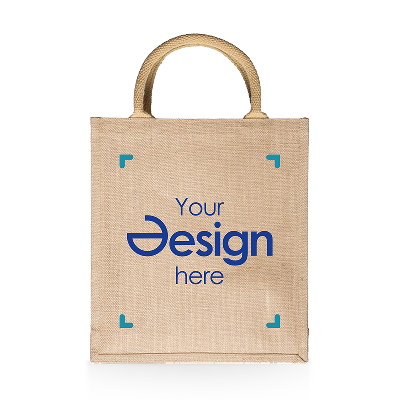 Sac en jute | Poignées courtes | 160 gr/m2 | Impression jusqu'à 3 couleurs