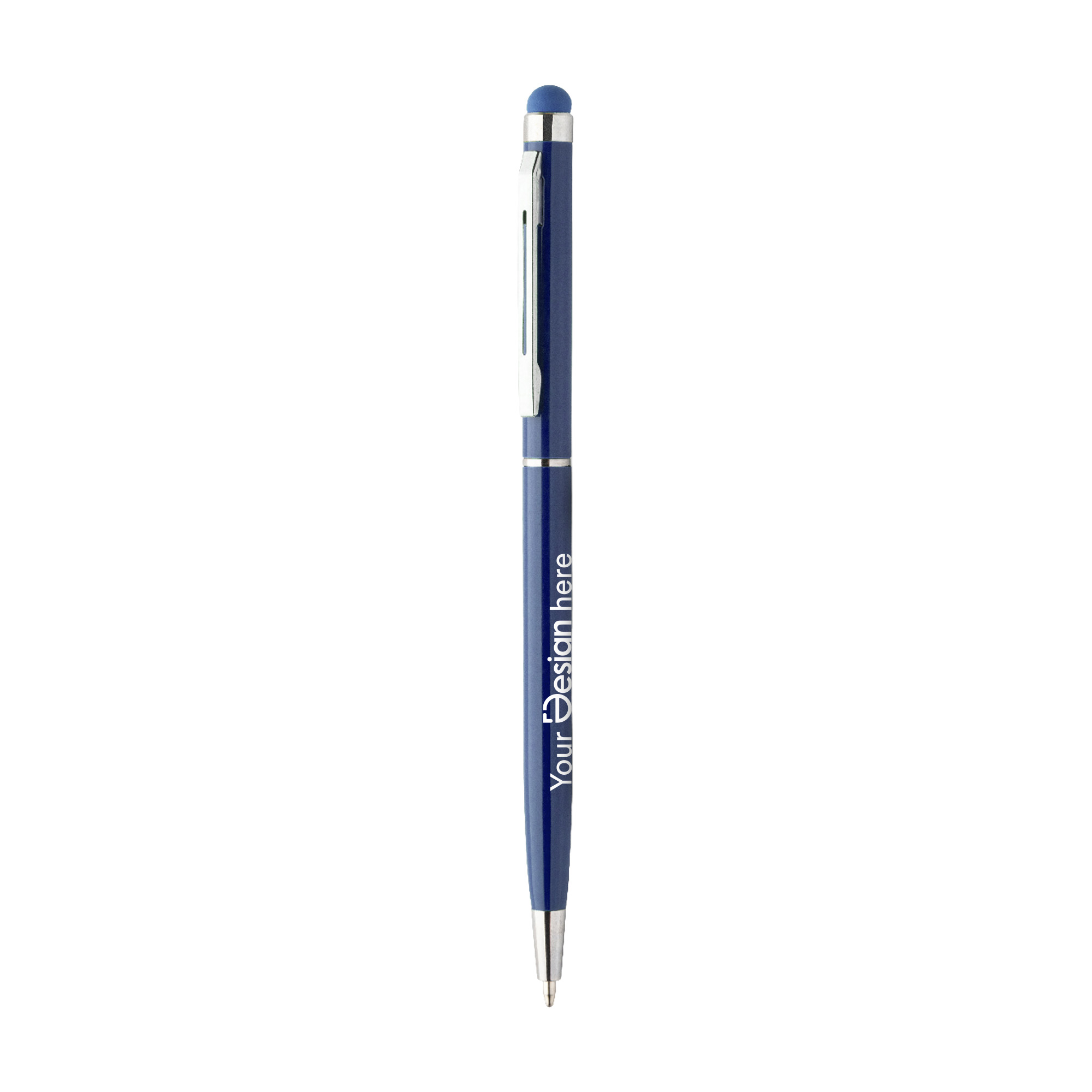 Stylet | Aluminium | Écriture bleue | Diverses couleurs