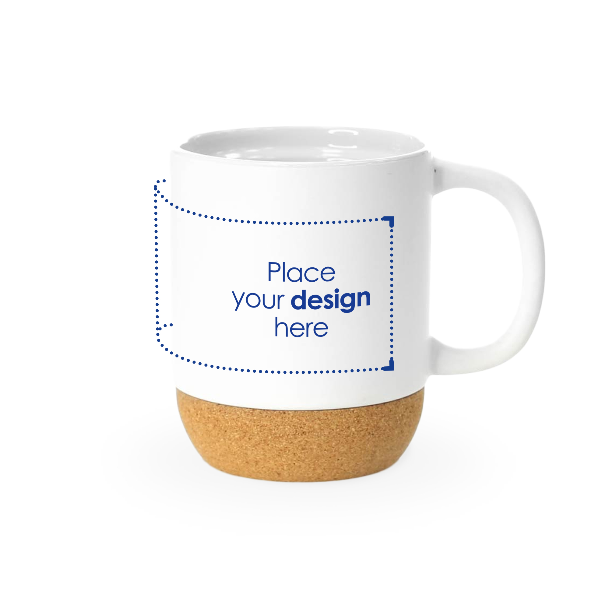 Mug avec design en liège - 420 ml | Blanc ou noir | Impression 1 couleur