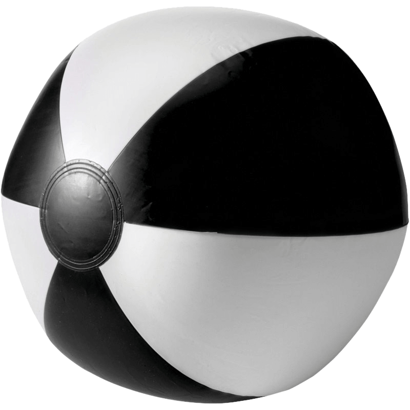 Ballon de plage ⌀ 26 cm | Coloré ou blanc | 4 panneaux imprimés | Couleurs variées