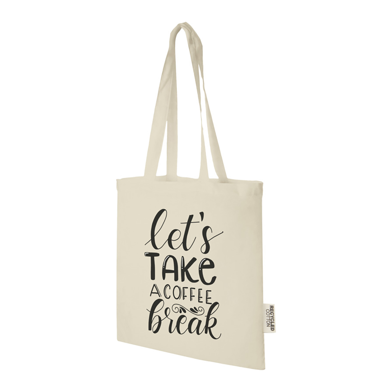 Sac en coton - Recyclé | Longues poignées | 140 g/m²