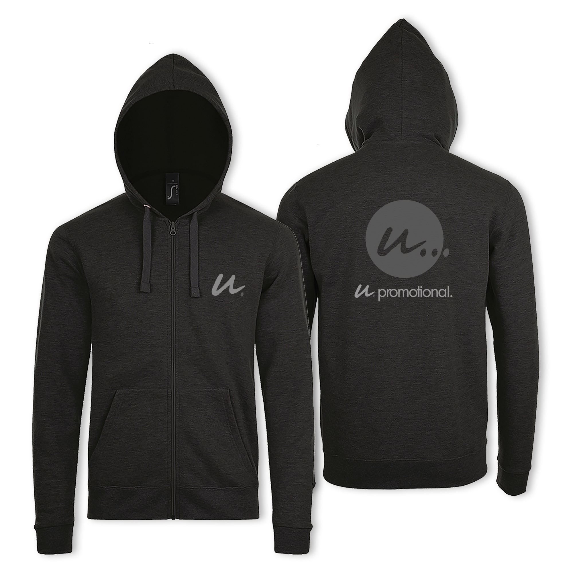 Sweat à capuche avec fermeture éclair | Unisexe | Coton & polyester | Jusqu'à 4 couleurs d'impression