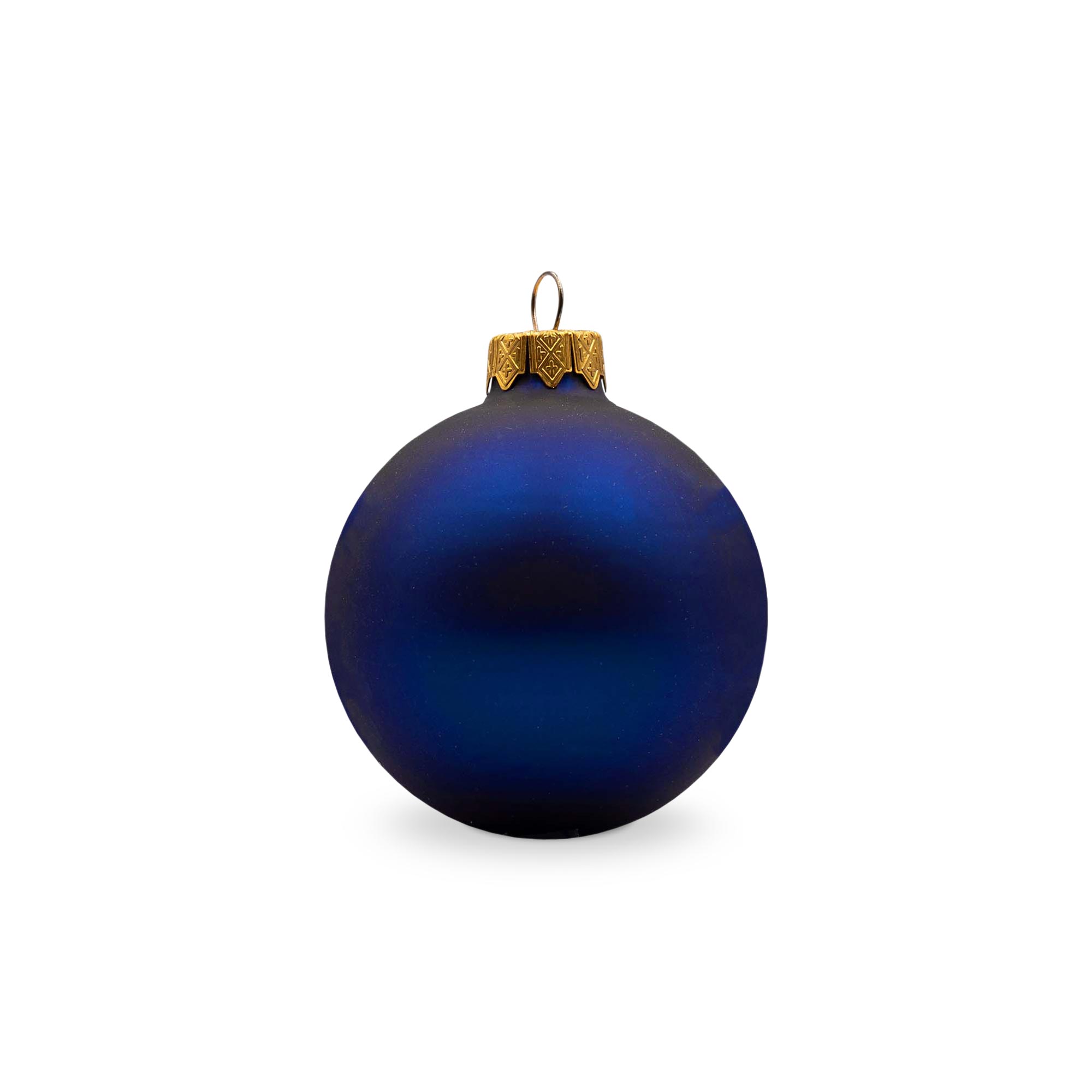 Boule de Noël colorée - Suspension dorée | Mat | 66mm