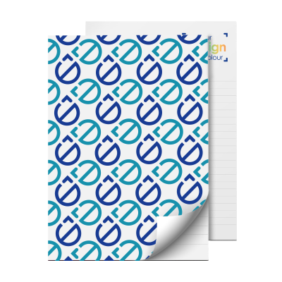 Bloc-notes avec couverture - A5 | 25-100 feuilles | Quadrichromie